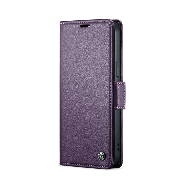For iPhone 14 Pro CaseMe 023 Butterfly Buckle Litchi Texture RFID Anti-theft Leather Phone Case(Pearly Purple) - iPhone 14 Pro Cases by CaseMe | Online Shopping South Africa | PMC TechLife | Buy Now Pay Later Mobicred