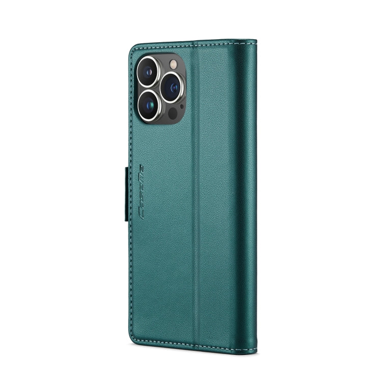 For iPhone 14 Pro Max CaseMe 023 Butterfly Buckle Litchi Texture RFID Anti-theft Leather Phone Case(Pearly Blue) - iPhone 14 Pro Max Cases by CaseMe | Online Shopping South Africa | PMC TechLife
