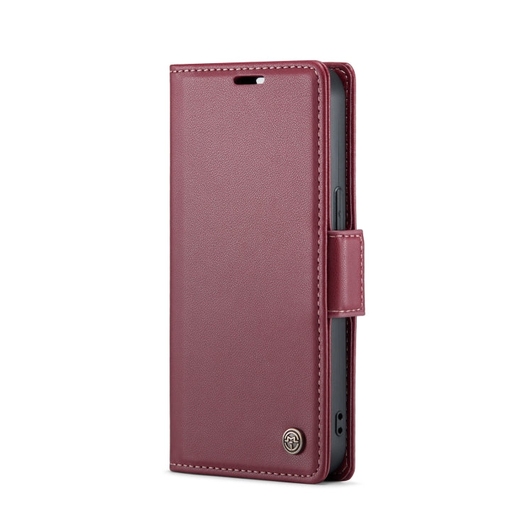 For iPhone 13 mini CaseMe 023 Butterfly Buckle Litchi Texture RFID Anti-theft Leather Phone Case(Wine Red) - iPhone 13 mini Cases by CaseMe | Online Shopping South Africa | PMC TechLife