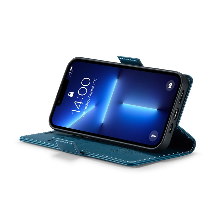 For iPhone 13 Pro CaseMe 023 Butterfly Buckle Litchi Texture RFID Anti-theft Leather Phone Case(Blue) - iPhone 13 Pro Cases by CaseMe | Online Shopping South Africa | PMC TechLife