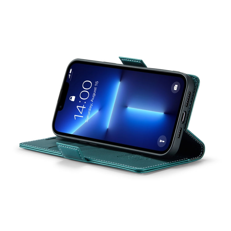 For iPhone 13 Pro CaseMe 023 Butterfly Buckle Litchi Texture RFID Anti-theft Leather Phone Case(Pearly Blue) - iPhone 13 Pro Cases by CaseMe | Online Shopping South Africa | PMC TechLife | Buy Now Pay Later Mobicred