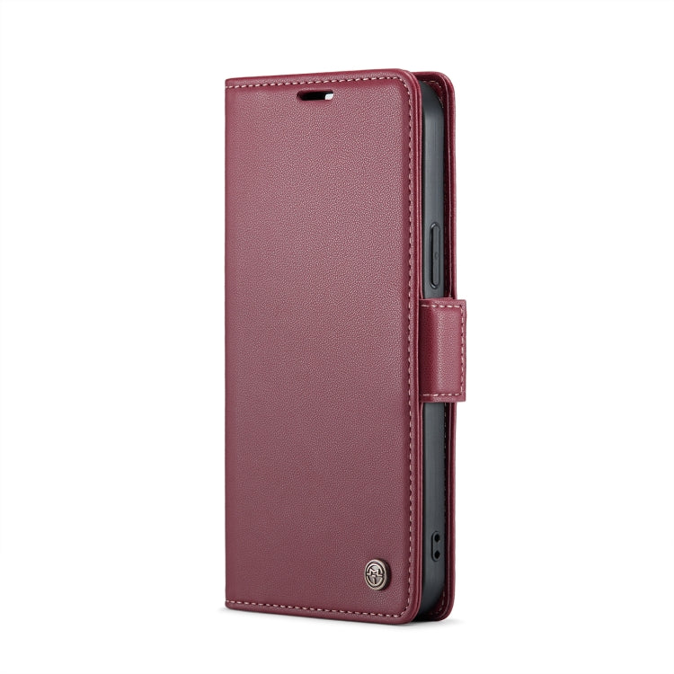 For iPhone 12 Pro Max CaseMe 023 Butterfly Buckle Litchi Texture RFID Anti-theft Leather Phone Case(Wine Red) - iPhone 12 Pro Max Cases by CaseMe | Online Shopping South Africa | PMC TechLife | Buy Now Pay Later Mobicred