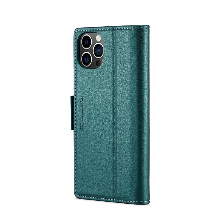 For iPhone 12 Pro Max CaseMe 023 Butterfly Buckle Litchi Texture RFID Anti-theft Leather Phone Case(Pearly Blue) - iPhone 12 Pro Max Cases by CaseMe | Online Shopping South Africa | PMC TechLife | Buy Now Pay Later Mobicred