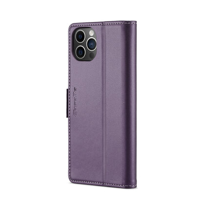 For iPhone 12 Pro Max CaseMe 023 Butterfly Buckle Litchi Texture RFID Anti-theft Leather Phone Case(Pearly Purple) - iPhone 12 Pro Max Cases by CaseMe | Online Shopping South Africa | PMC Jewellery