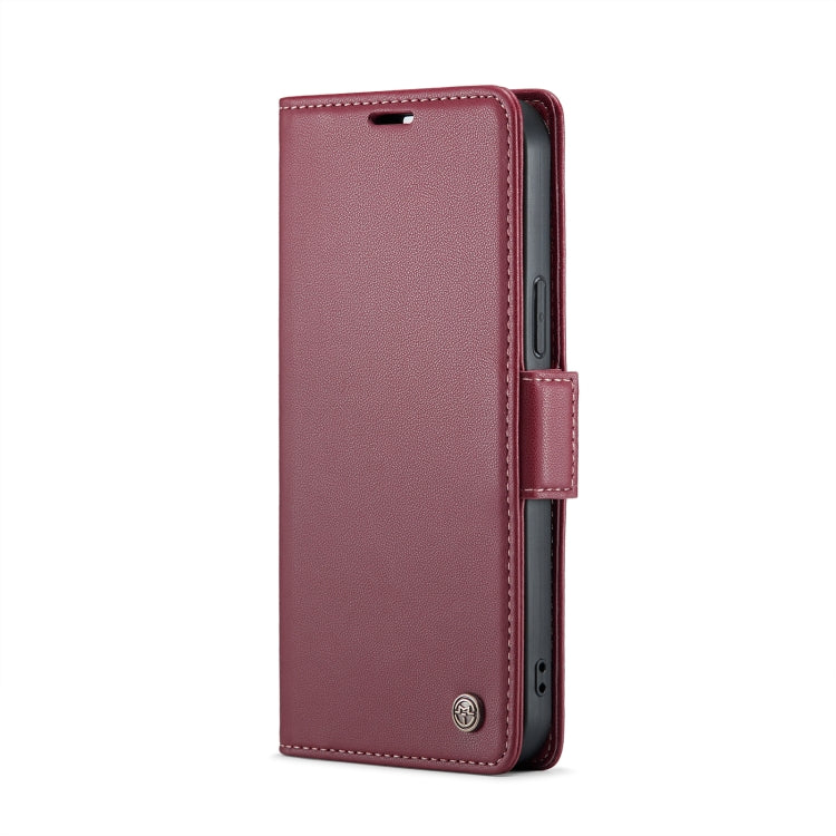 For iPhone 12 mini CaseMe 023 Butterfly Buckle Litchi Texture RFID Anti-theft Leather Phone Case(Wine Red) - iPhone 12 mini Cases by CaseMe | Online Shopping South Africa | PMC TechLife | Buy Now Pay Later Mobicred