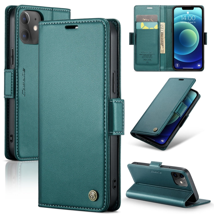 For iPhone 12 mini CaseMe 023 Butterfly Buckle Litchi Texture RFID Anti-theft Leather Phone Case(Pearly Blue) - iPhone 12 mini Cases by CaseMe | Online Shopping South Africa | PMC TechLife | Buy Now Pay Later Mobicred