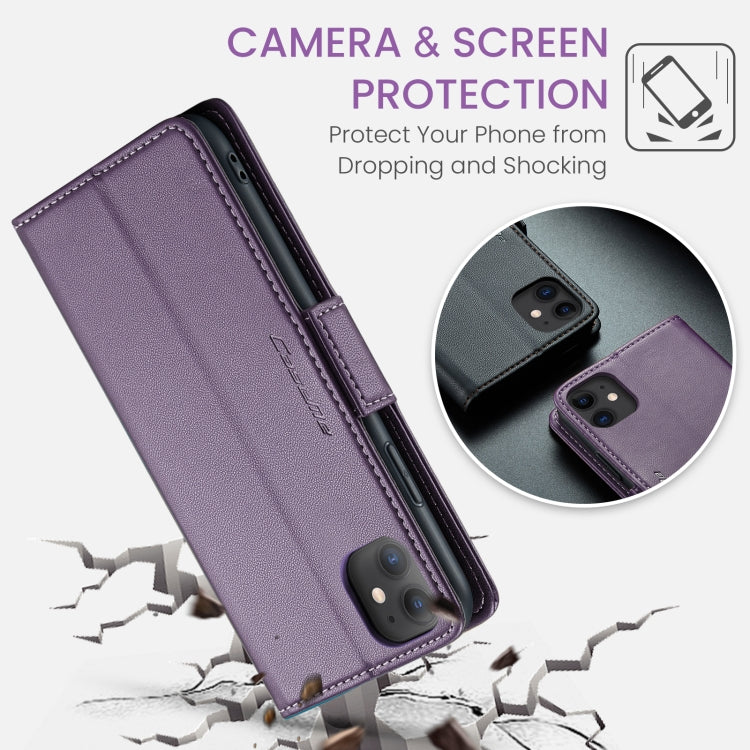 For iPhone 11 CaseMe 023 Butterfly Buckle Litchi Texture RFID Anti-theft Leather Phone Case(Pearly Purple) - iPhone 11 Cases by CaseMe | Online Shopping South Africa | PMC Jewellery