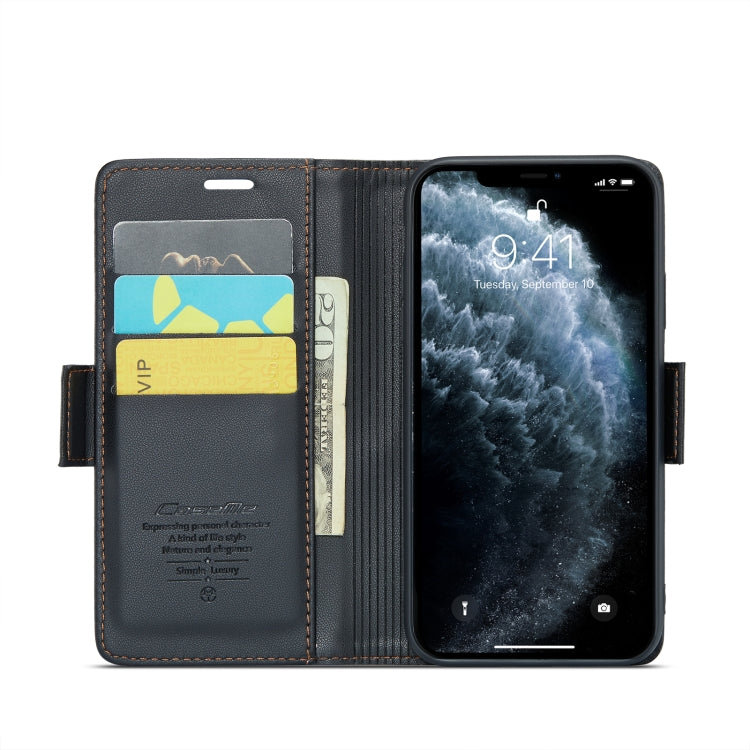 For iPhone 11 Pro CaseMe 023 Butterfly Buckle Litchi Texture RFID Anti-theft Leather Phone Case(Black) - iPhone 11 Pro Cases by CaseMe | Online Shopping South Africa | PMC TechLife | Buy Now Pay Later Mobicred