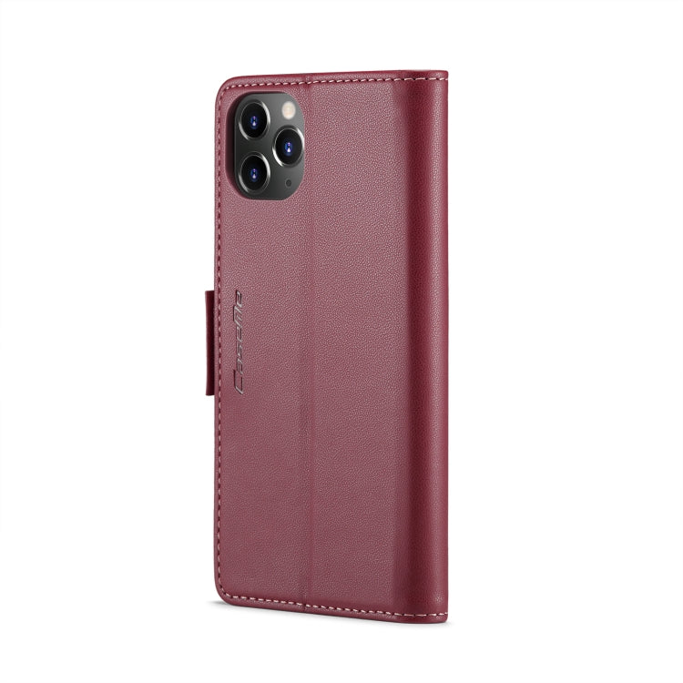 For iPhone 11 Pro CaseMe 023 Butterfly Buckle Litchi Texture RFID Anti-theft Leather Phone Case(Wine Red) - iPhone 11 Pro Cases by CaseMe | Online Shopping South Africa | PMC TechLife | Buy Now Pay Later Mobicred