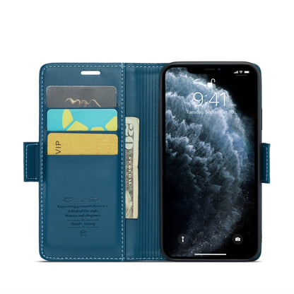 For iPhone 11 Pro CaseMe 023 Butterfly Buckle Litchi Texture RFID Anti-theft Leather Phone Case(Blue) - iPhone 11 Pro Cases by CaseMe | Online Shopping South Africa | PMC Jewellery