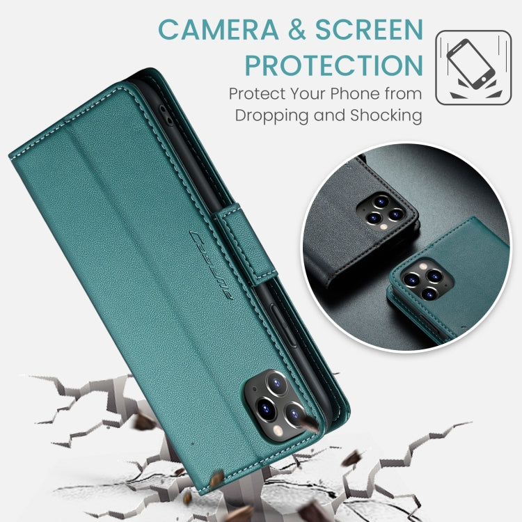For iPhone 11 Pro CaseMe 023 Butterfly Buckle Litchi Texture RFID Anti-theft Leather Phone Case(Pearly Blue) - iPhone 11 Pro Cases by CaseMe | Online Shopping South Africa | PMC TechLife
