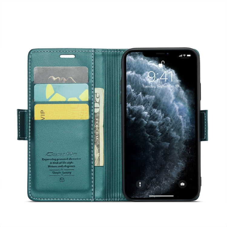 For iPhone 11 Pro Max CaseMe 023 Butterfly Buckle Litchi Texture RFID Anti-theft Leather Phone Case(Pearly Blue) - iPhone 11 Pro Max Cases by CaseMe | Online Shopping South Africa | PMC TechLife | Buy Now Pay Later Mobicred