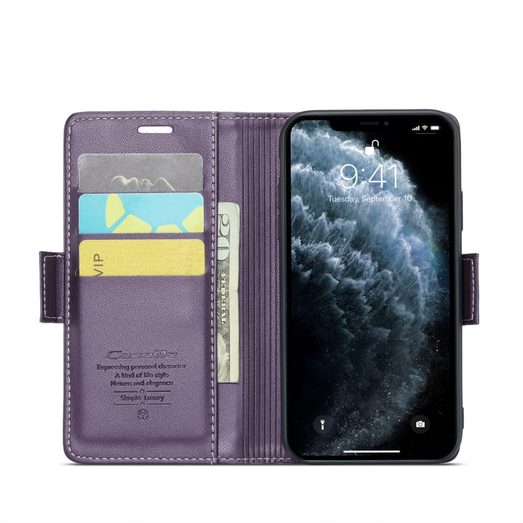 For iPhone 11 Pro Max CaseMe 023 Butterfly Buckle Litchi Texture RFID Anti-theft Leather Phone Case(Pearly Purple) - iPhone 11 Pro Max Cases by CaseMe | Online Shopping South Africa | PMC TechLife