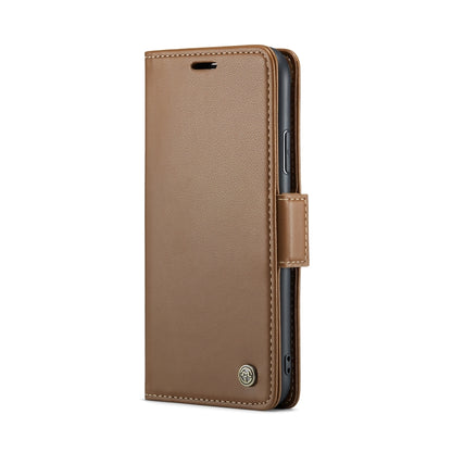 For iPhone XS CaseMe 023 Butterfly Buckle Litchi Texture RFID Anti-theft Leather Phone Case(Brown) - More iPhone Cases by CaseMe | Online Shopping South Africa | PMC Jewellery