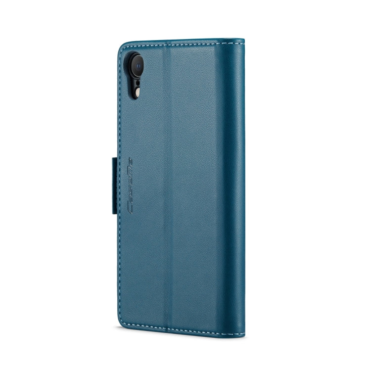 For iPhone XR CaseMe 023 Butterfly Buckle Litchi Texture RFID Anti-theft Leather Phone Case(Blue) - More iPhone Cases by CaseMe | Online Shopping South Africa | PMC Jewellery