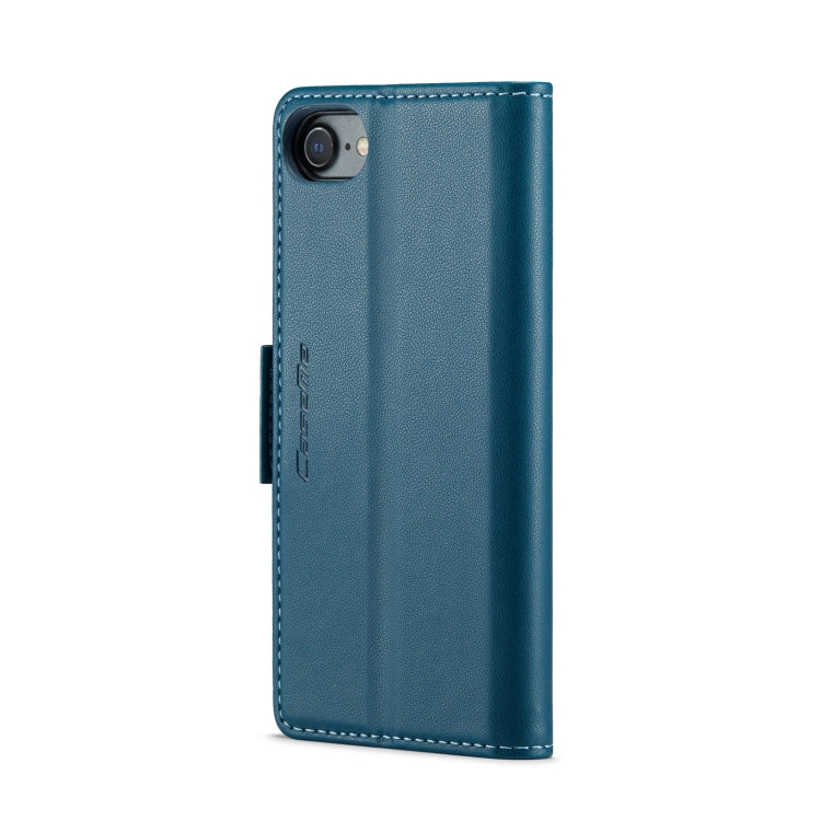 For iPhone SE 2022/SE 2020/6/7/8 CaseMe 023 Butterfly Buckle Litchi Texture RFID Anti-theft Leather Phone Case(Blue) - More iPhone Cases by CaseMe | Online Shopping South Africa | PMC Jewellery