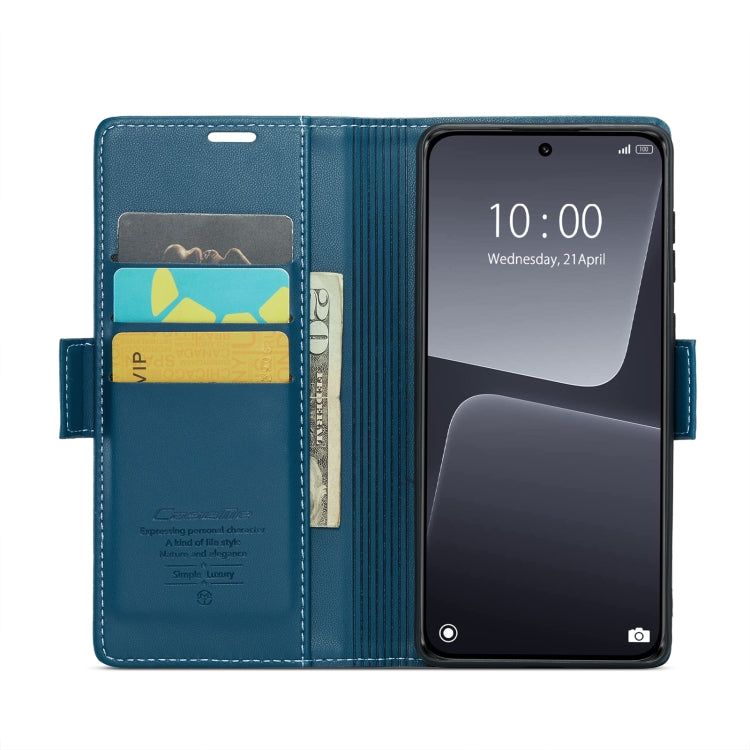 For Xiaomi 13 CaseMe 023 Butterfly Buckle Litchi Texture RFID Anti-theft Leather Phone Case(Blue) - 13 Cases by CaseMe | Online Shopping South Africa | PMC Jewellery