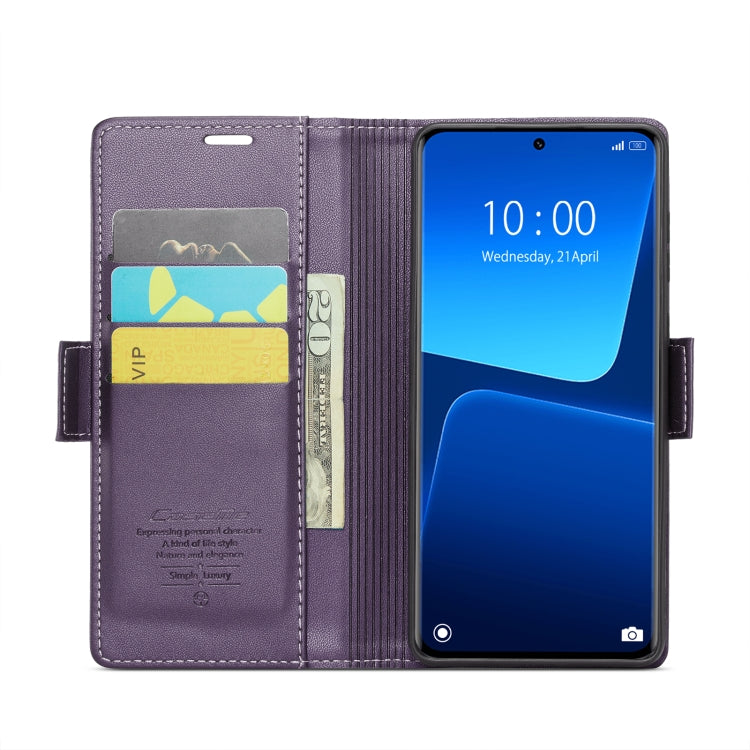 For Xiaomi 13 Pro CaseMe 023 Butterfly Buckle Litchi Texture RFID Anti-theft Leather Phone Case(Pearly Purple) - 13 Pro Cases by CaseMe | Online Shopping South Africa | PMC Jewellery