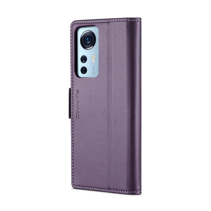 For Xiaomi 12 / 12X / 12S CaseMe 023 Butterfly Buckle Litchi Texture RFID Anti-theft Leather Phone Case(Pearly Purple) - 12 Cases by CaseMe | Online Shopping South Africa | PMC Jewellery