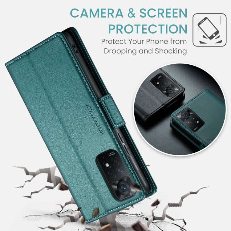 CaseMe 023 Butterfly Buckle Litchi Texture RFID Anti-theft Leather Phone Case For Xiaomi Redmi Note 11 Pro 5G Global/Redmi Note 11 Pro Global(Pearly Blue) - free shipping - PMC TechLife - Order now!