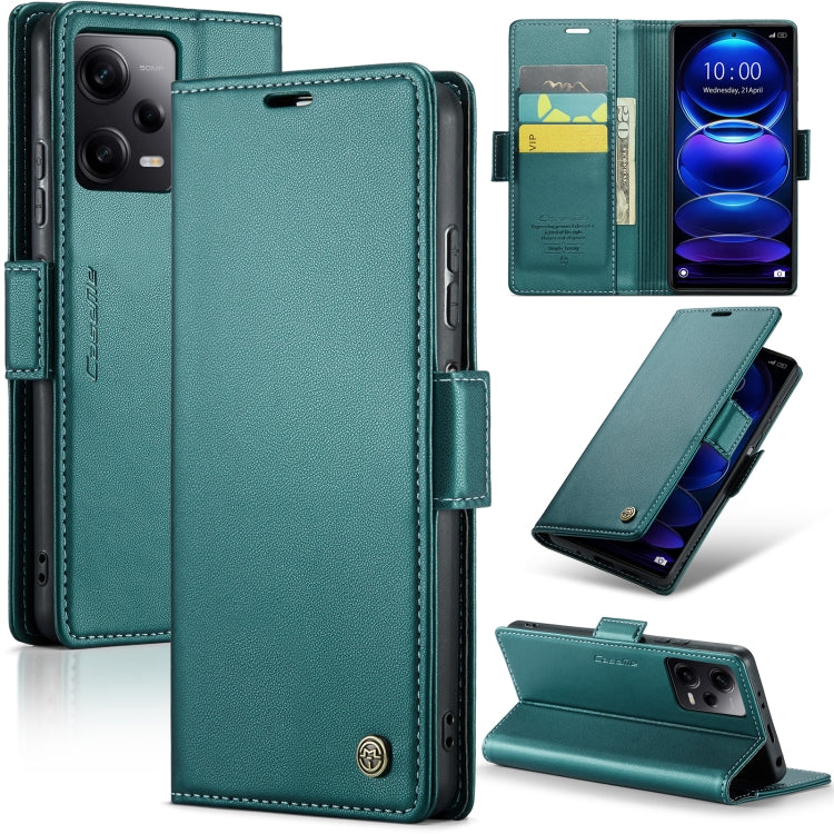 CaseMe 023 Butterfly Buckle Litchi Texture RFID Anti-theft Leather Phone Case For Xiaomi Poco X5 Pro 5G/Redmi Note 12 Pro 5G Global(Pearly Blue) - free shipping - PMC TechLife - Order now!