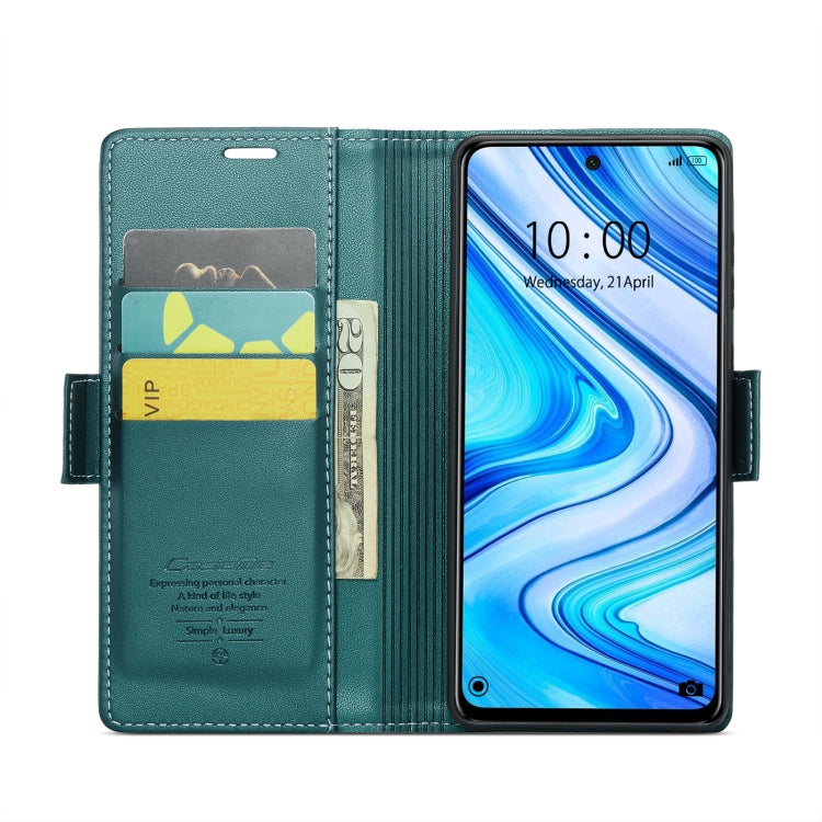 For Xiaomi Redmi Note 9S/Note 9 Pro/Note 9 Pro Max CaseMe 023 Butterfly Buckle Litchi Texture RFID Anti-theft Leather Phone Case(Pearly Blue) - Xiaomi Cases by CaseMe | Online Shopping South Africa | PMC Jewellery