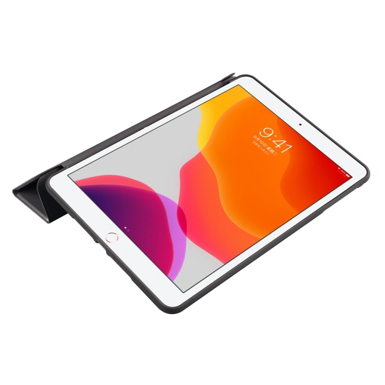 For iPad mini 5 / 4 / 3 / 2 / 1 3-folding TPU Horizontal Flip Leather Tablet Case with Holder(Black) - free shipping - PMC TechLife - Order now!