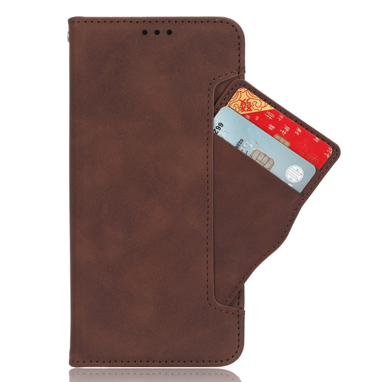 For Sony Xperia 1 V Skin Feel Calf Texture Card Slots Leather Phone Case(Brown) - Sony Cases by PMC Jewellery | Online Shopping South Africa | PMC Jewellery