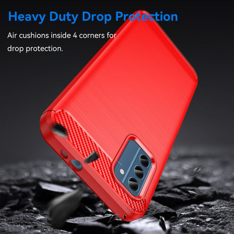 For Nokia C300 Brushed Texture Carbon Fiber TPU Phone Case(Red) - Nokia Cases by PMC Jewellery | Online Shopping South Africa | PMC Jewellery