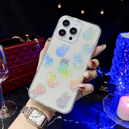 For iPhone 13 Pro Little Star Series Glitter Powder TPU Phone Case(Little Rabbit) - iPhone 13 Pro Cases by PMC Jewellery | Online Shopping South Africa | PMC Jewellery