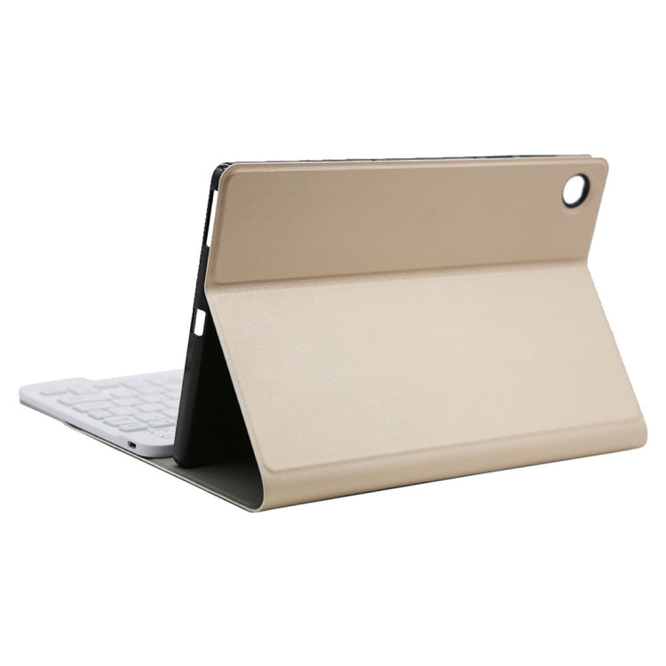 DY-M10P For Lenovo Smart Tab M10 HPD Plus TB-X606F 10.3 inch 2 in 1 Removable Magnetic ABS Bluetooth Keyboard + Protective Leather Tablet Case with Stand & Sleep / Wake-up & Pen Holder(Gold) - Lenovo Keyboard by PMC TechLife | Online Shopping South Africa | PMC TechLife