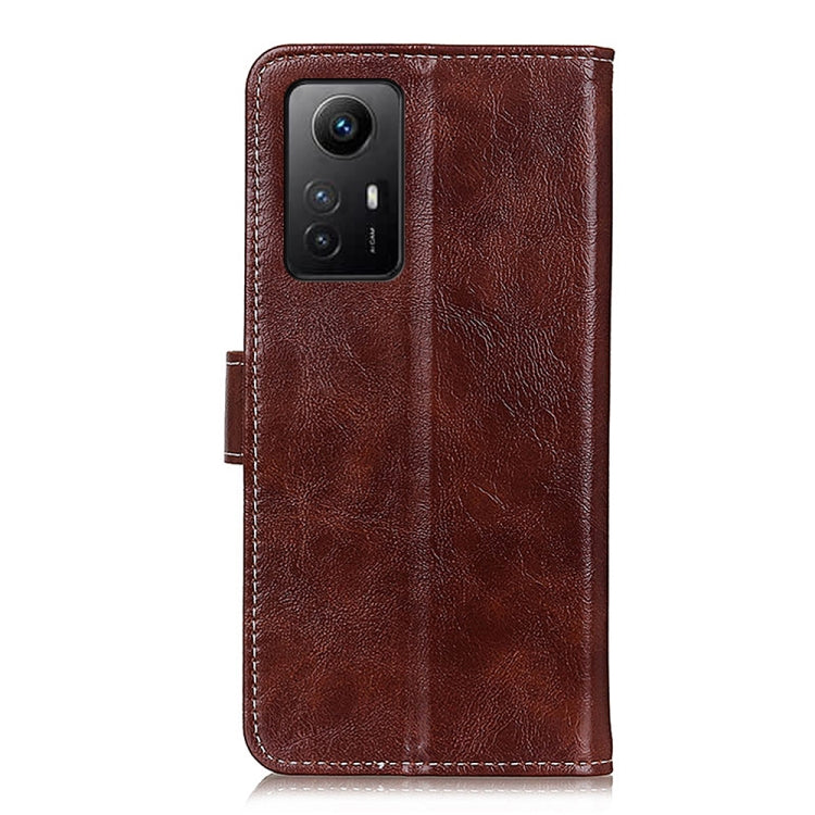 For Xiaomi Redmi Note 12S 4G Retro Crazy Horse Texture Horizontal Flip Leather Phone Case(Brown) - Xiaomi Cases by PMC Jewellery | Online Shopping South Africa | PMC Jewellery