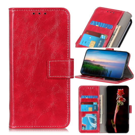 For Xiaomi Redmi 12 4G Retro Crazy Horse Texture Horizontal Flip Leather Phone Case(Red) - Xiaomi Cases by PMC Jewellery | Online Shopping South Africa | PMC Jewellery