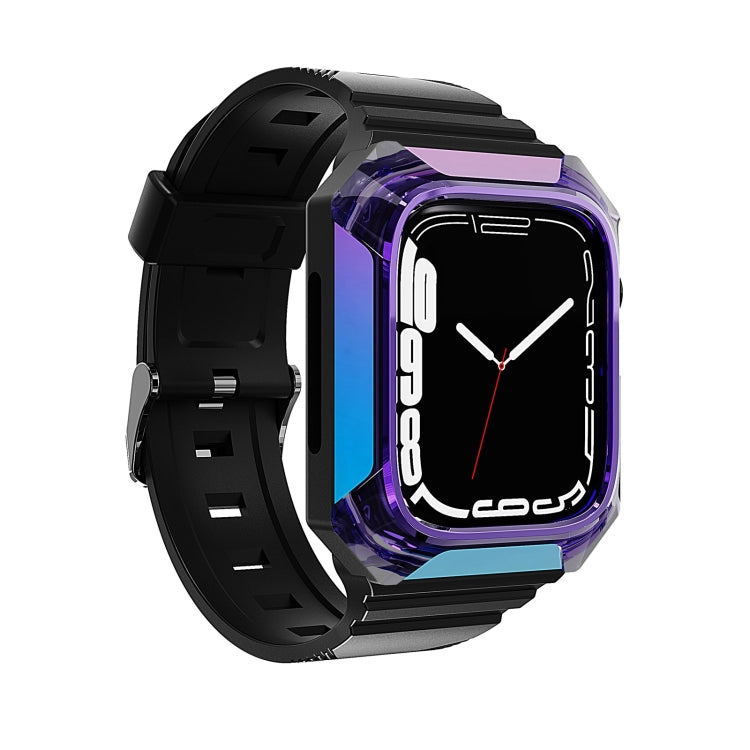 Armor Case Integrated TPU Watch Band For Apple Watch Ultra 49mm(Purple) - Watch Bands by PMC TechLife | Online Shopping South Africa | PMC TechLife