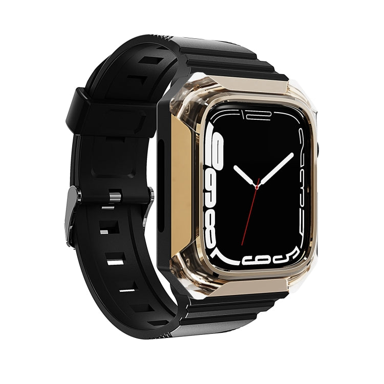Armor Case Integrated TPU Watch Band For Apple Watch SE 2022 40mm(Gold) - Watch Bands by PMC TechLife | Online Shopping South Africa | PMC TechLife