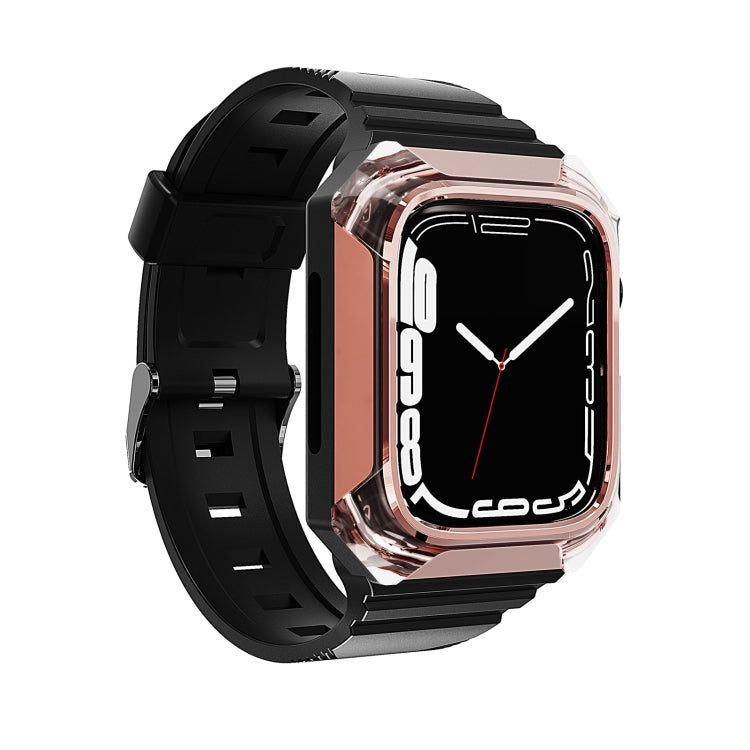 Armor Case Integrated TPU Watch Band For Apple Watch SE 40mm(Rose Gold) - Watch Bands by PMC TechLife | Online Shopping South Africa | PMC TechLife