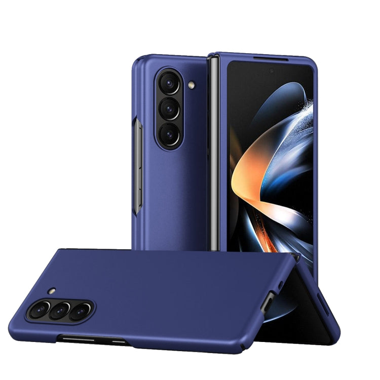 For Samsung Galaxy Z Fold5 Skin Feel Shockproof PC Fold Protective Phone Case(Blue) - free shipping - PMC TechLife - Order now!