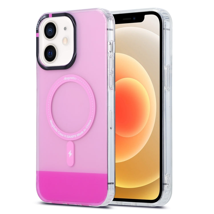 For iPhone 12 PC + TPU IMD MagSafe Magnetic Phone Case(Pink) - free shipping - PMC TechLife - Order now!