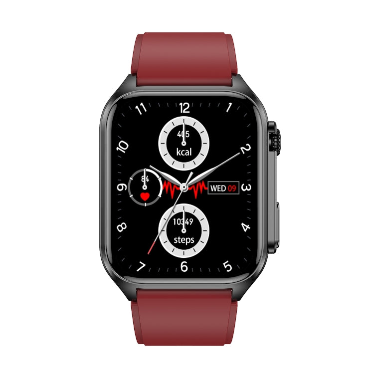 TK12 1.96 inch IP67 Waterproof Silicone Band Smart Watch Supports ECG / Remote Families Care / Bluetooth Call / Body Temperature Monitoring(Red) - Smart Watches by PMC TechLife | Online Shopping South Africa | PMC TechLife