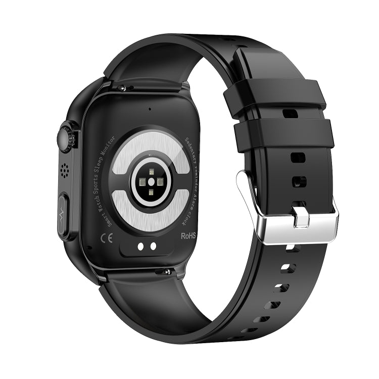TK12 1.96 inch IP67 Waterproof Silicone Band Smart Watch Supports ECG / Remote Families Care / Bluetooth Call / Body Temperature Monitoring(Black) - Smart Watches by PMC TechLife | Online Shopping South Africa | PMC TechLife