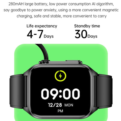 TK12 1.96 inch IP67 Waterproof Silicone Band Smart Watch Supports ECG / Remote Families Care / Bluetooth Call / Body Temperature Monitoring(Black) - Smart Watches by PMC Jewellery | Online Shopping South Africa | PMC Jewellery