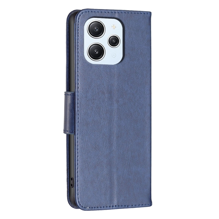 For Xiaomi Redmi 12 4G Two Butterflies Embossing Leather Phone Case(Blue) - Xiaomi Cases by PMC Jewellery | Online Shopping South Africa | PMC Jewellery