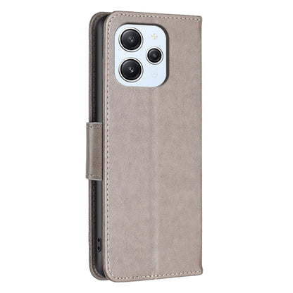 For Xiaomi Redmi 12 4G Two Butterflies Embossing Leather Phone Case(Grey) - Xiaomi Cases by PMC Jewellery | Online Shopping South Africa | PMC Jewellery