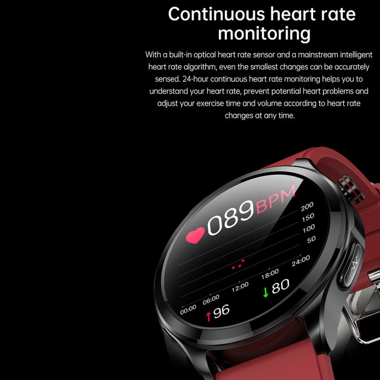TK22 1.39 inch IP67 Waterproof Leather Band Smart Watch Supports ECG / Non-invasive Blood Sugar(Brown) - Smart Watches by PMC TechLife | Online Shopping South Africa | PMC TechLife