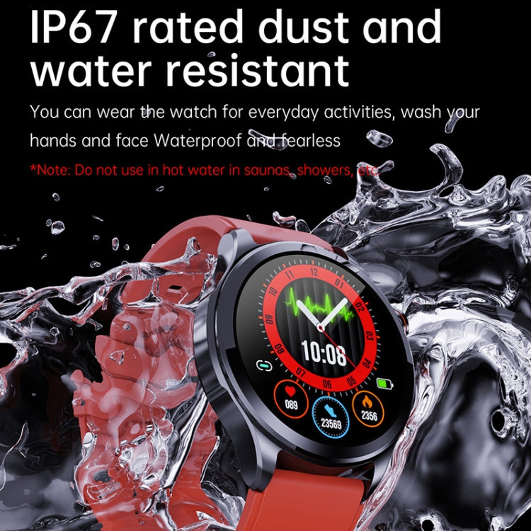 TK22 1.39 inch IP67 Waterproof Leather Band Smart Watch Supports ECG / Non-invasive Blood Sugar(Brown) - Smart Watches by PMC TechLife | Online Shopping South Africa | PMC TechLife