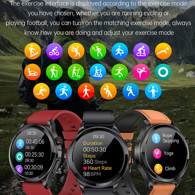 TK22 1.39 inch IP67 Waterproof Silicone Band Smart Watch Supports ECG / Non-invasive Blood Sugar(Black) - Smart Watches by PMC Jewellery | Online Shopping South Africa | PMC Jewellery