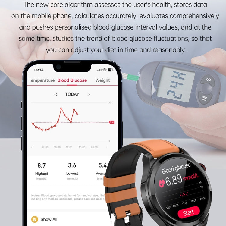 TK22 1.39 inch IP67 Waterproof Silicone Band Smart Watch Supports ECG / Non-invasive Blood Sugar(Red) - Smart Watches by PMC TechLife | Online Shopping South Africa | PMC TechLife