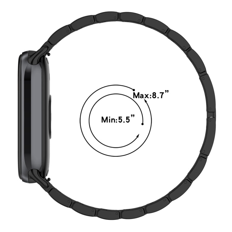 For Xiaomi Mi Band 8 Three-beads Full Diamond Metal Watch Band(Silver) - Watch Bands by PMC TechLife | Online Shopping South Africa | PMC TechLife
