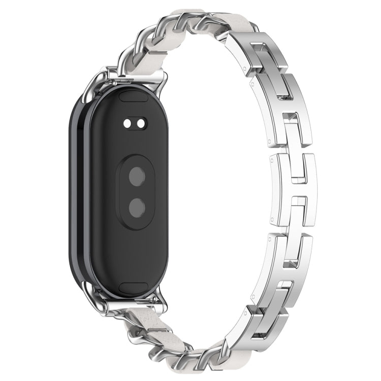 For Xiaomi Mi Band 8 Bracelet Replacement Watch Band(Silver) - Watch Bands by PMC Jewellery | Online Shopping South Africa | PMC Jewellery