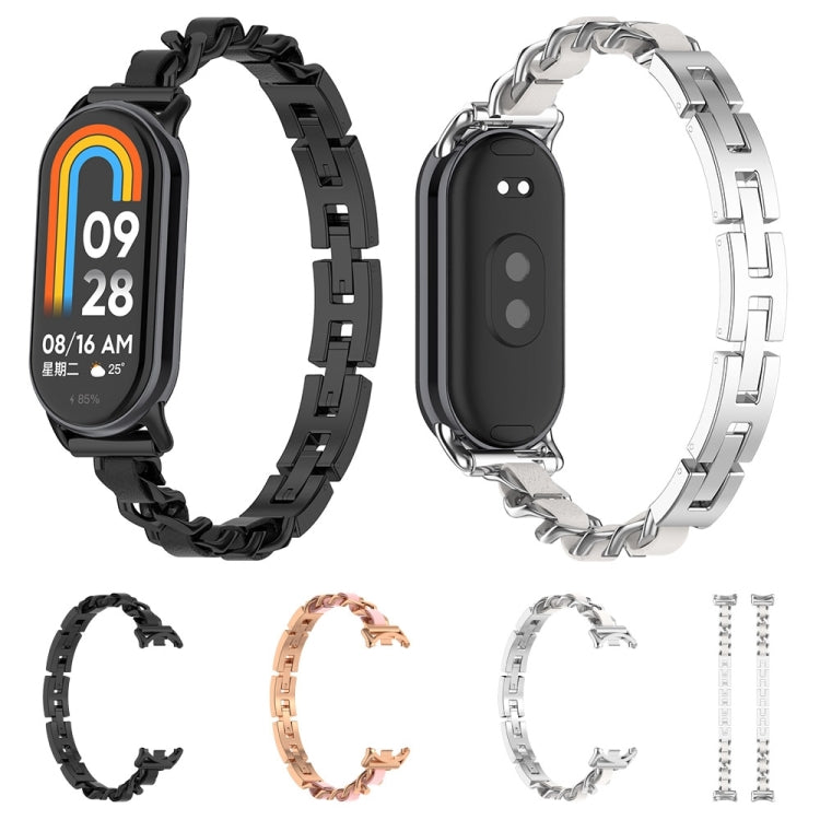 For Xiaomi Mi Band 8 Bracelet Replacement Watch Band(Silver) - Watch Bands by PMC TechLife | Online Shopping South Africa | PMC TechLife
